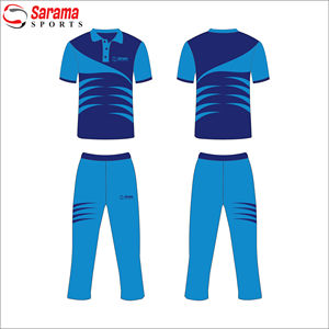 ชุดทีมคริกเก็ตเสื้อเจอร์ซีย์แขนเต็มแบบซับลิเมชันดีไซน์ใหม่ออกแบบได้ตามต้องการ - Product Image 1