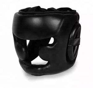 Protector de casco MMA Kick Boxing Head Guard Face Pattern Casco de cuero para artes marciales y boxeo - Product Image 1
