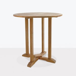 Simple Modern Outdoor <b>Round</b> <b>Bar</b> <b>Table</b> Solid Teak Wood Furniture From Indonesia - Product Image 2