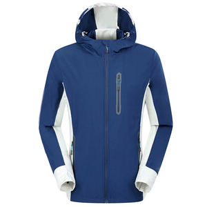 Veste de randonnée à coque souple de haute qualité pour femmes imperméable coupe-vent capuche réglable personnalisable motif d'hiver chaud support avant - Product Image 1