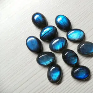 10x12mm Natural Gray Labradorite Oval Flat Back Loose Calibrated Cabochons Supplier Buy Online Wholesale Factory Price Regular