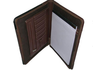 Nuevo diseño PU cuero Zip bolsillo Conferencia Zip cierre carpeta cartera Carpeta de negocios - Product Image 3