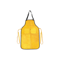 Tablier de soudage en cuir de vachette jaune foncé résistant à la chaleur / Meilleur tablier en cuir pour hommes / Tablier en cuir résistant aux flammes de qualité supérieure