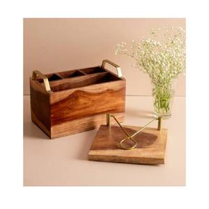 Porta Cubiertos de Alta Calidad, Forma Rectangular, para Cucharas, Tenedores y Cuchillos, de Madera de Bambú, a Bajo Precio - Product Image 4