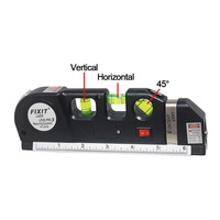 Niveau laser de nivellement avec règle de mesure en croix de 8 pieds, niveau laser professionnel 3 outils