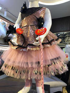 Impresión de volante con secuencia superior vestido de lujo nuevo diseño del bebé chica vestido con diadema - Product Image 2