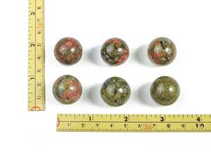 2022 última esfera de Unakite piedra Bola de ágata roja cristales curativos naturales piedras preciosas talladas decoración de oficina regalos mascota - Product Image 3