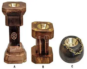 木黄铜木炭香锥燃烧器支架温暖