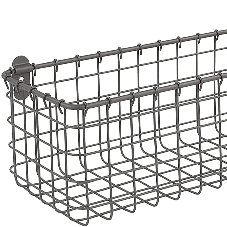Black Wire Basket 18"x6"x6" Provides Versatile Storage All Of Your outdoor Gear Supplies and Organizational Needs.