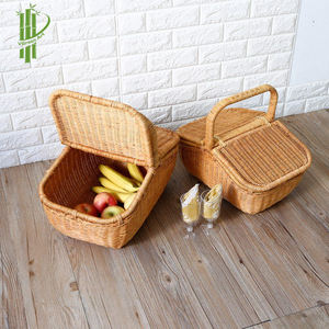 Panier de rangement en jonc de mer en bambou le plus vendu avec doublure Solution d'organisation domestique de qualité supérieure - Product Image 6