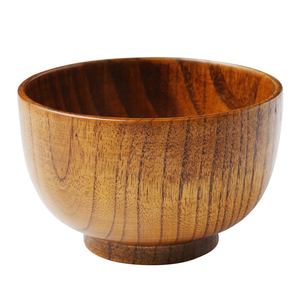 Handmade Natural Eco-Friendly Set of 3 Round Wooden Bowls for Serving Rice Soup Fruit Salad <b>Dips</b> Sauce Bowl - Product Image 4