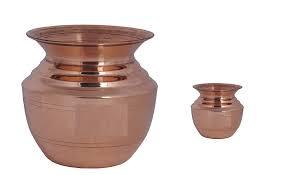 คุณภาพสูงทนทานอินเดียสไตล์ทองแดง Lota สำหรับตกแต่งบ้านวัดและห้องครัว - Product Image 2