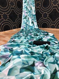 Katan indien saree dernière tenue de soirée de créateur mariage dames femmes portent georgette soie broderie travail sari avec chemisier apparelgarment - Product Image 3