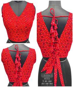 Vêtements de fête à la mode séquence de broderie travail rady à porter blouse blouse indienne dames femmes cousues readymade bas prix qui alphanumero - Product Image 3