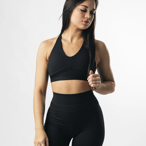 2025 hauts de sport femmes haute qualité dos sans couture sport soutien-gorge côtelé Yoga Fitness course soutien-gorge grande taille - Product Image 1