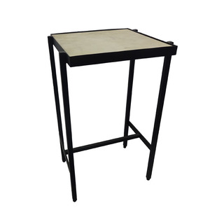 Metal Top <b>Round</b> Side <b>Tables</b> Coffee <b>Table</b> for Living Room in Metal Based With Wooden Top Storage Basket - Product Image 2