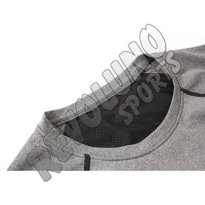 T-shirt de compression personnalisé avec logo, vêtements de sport pour hommes, respirant, pour musculation, fournisseur de t-shirts d'entraînement respirants, rashguard - Product Image 5