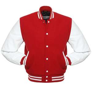 Blouson de bombardier en Satin pour hommes, veste de Baseball Varsity, 100% Polyester, un bouton, léger - Product Image 5