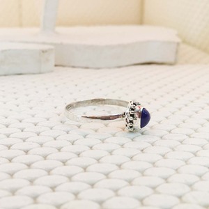 Delicado anillo de Plata de Ley 925, piedra preciosa de lapislázuli azul, joyería bonita hecha a mano con diamante, ajuste de bisel de alta calidad, directo - Product Image 4