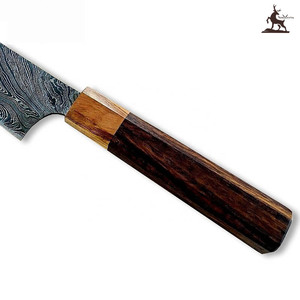 Cuchillo de caza de acero de Damasco con logotipo personalizado de la mejor calidad para soporte OEM - Product Image 6