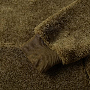 Solid Color New OEM Design Winter Wear Custom <b>Oversized</b> Half Zip Fleece Pullover <b>Sherpa</b> <b>Hoodie</b> Men - Product Image 6