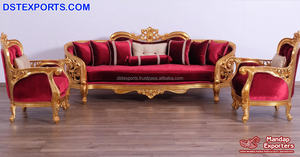 Style victorien Antique Salon Meubles En Bois de Teck Sculpté À la Main Salon Canapé Ensemble Design En Bois Meubles De Salon - Product Image 4