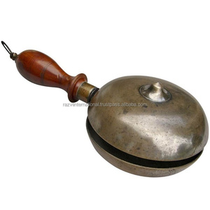 Cloche à main en métal à poignée en bois design Antique - Product Image 1