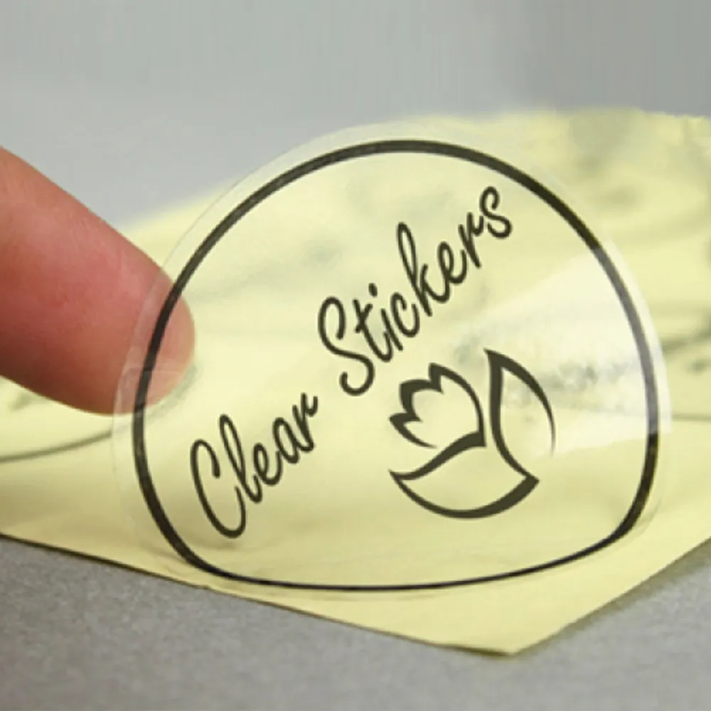 Custom Printing Eco Biologisch Afbreekbare Vinyl Semi Clear Waterdichte Transparante Composteerbaar Seal Sticker Label Voor Pakket