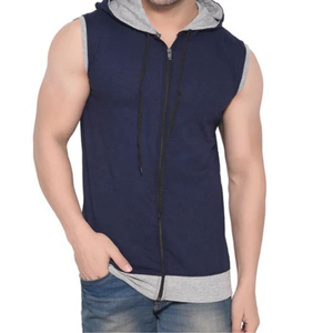 Custom Design <b>Men</b> Pullover <b>Hoodie</b> <b>Men's</b> <b>Sleeveless</b> <b>Hoodie</b> for Gym - Product Image 1