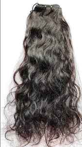 Peluca de onda natural 1B india, extensión de cabello Remy de 28-30 pulgadas, cabello humano virgen estilo cinta preunida sin procesar - Product Image 3