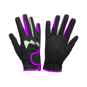 Gants d'hiver en cuir équestre haut de gamme en microfibre Équipement de sport de sécurité de course personnalisé OEM - Product Image 6