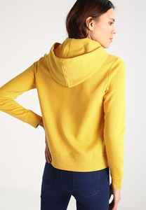 Pull à capuche brodé jaune citron pour femme Sweat-shirt tricoté de style décontracté avec logo personnalisé quantité minimale de commande bas pour l'hiver - Product Image 2