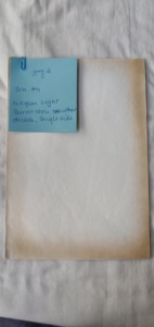 Old Look Style <b>Handmade</b> <b>Paper</b> Sheets with Burnt Deckle Edges Suitable for Calligraphers - Product Image 3