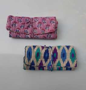 Sac à bijoux en tissu de coton pour femme, sac à main avec imprimé Floral bohème, pochette pour bijoux, sacs cadeaux - Product Image 1