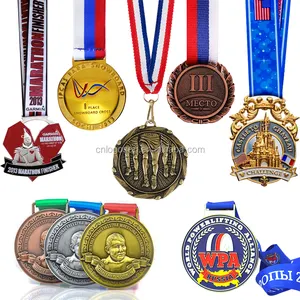Medaglie del vincitore della competizione a buon mercato di fabbrica personalizzate da corsa per basket calcio Finisher oro smalto metallo medaglie