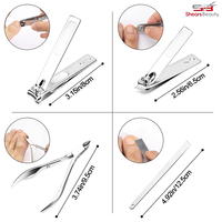 Kit de manucure et pédicure professionnel Shears Beauty, 16 pièces, en acier inoxydable, coupe-ongles, ciseaux, coupe-ongles courbes, lames personnalisées