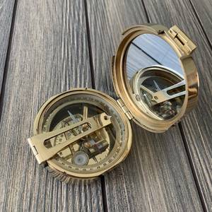 Antique Nautical Brass Brunton Khảo Sát La Bàn Với Thủ Công Bằng Gỗ Hộp 3 ''Stanley London Hàng Hải La Bàn - Product Image 6