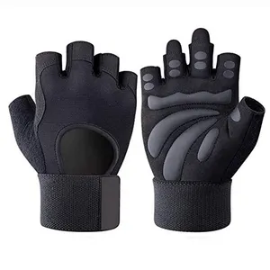 Hergestellt mit Leder Gewichtheben Handschuhe Hot Sale Bodybuilding Gym Fitness Workout Gewichtheben Handschuhe