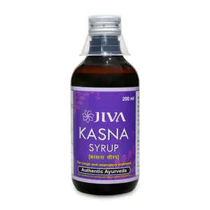 น้ำเชื่อมJiva Ayurveda KASNA-ยาแก้ไอที่ไม่ใช่ยากล่อมประสาทและเสมหะผู้จัดจำหน่ายน้ำเชื่อมจำนวนมากอินเดีย