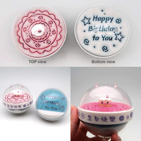 Desain Kue Bola Pasir Plastik Akrilik Hadiah Ulang Tahun untuk Kekasih dan Anak-Anak - Ramah Lingkungan 77mm Penahan Kertas Merek TW