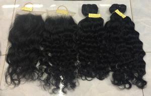 ขายส่งเวียดนามลึกหยักปิดเวอร์จินผมมนุษย์ผมวิกผมโบกมือกับผ้า - Product Image 2