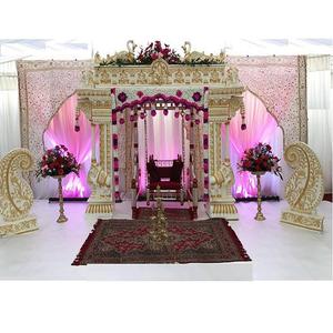 Manavarai tradicional de fibra de oro blanco para escenario, decoración de escenario de boda, decoración de escenario, el mejor Set de decoración para Bodas de Tailandia - Product Image 1