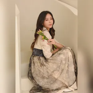Korean unique gorgeous ladies wear Poppy waist skirt female hanbok comfortable casual wear