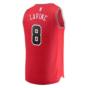 Camiseta personalizada para hombre, uniforme de baloncesto, LAVINE 8, color rojo y negro, novedad de 2021