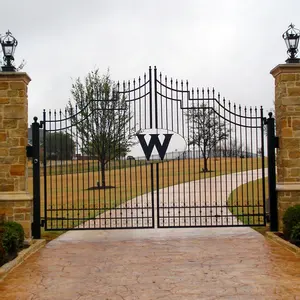 Porte décorative en fer forgé avec lettres en W, de haute qualité, offre spéciale