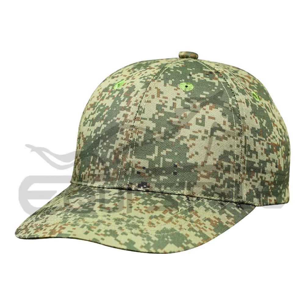 Hunting Camo Hats Digital Woodland Camouflage Pixelated Pattern 6 Panel Sporting Hat Eye Opening Design For Men & Women Custom