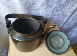 กาต้มน้ำทองแดงวิคตอเรียน,กาน้ำชาแฮนด์เมดสีบรอนซ์พร้อมหูจับสำหรับใช้ในครัวเรือน - Product Image 6