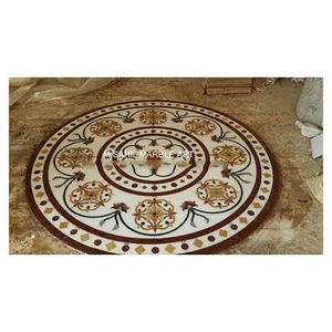 Revêtement de sol en marbre naturel incrusté de pierre, fabriqué en Inde par M Sahil |   Art du marbre pour la décoration de temple de mariage, qualité d'exportation - Product Image 1