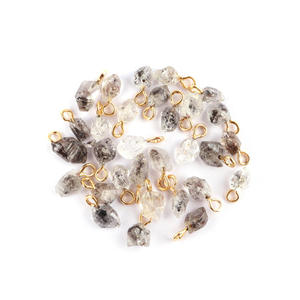Connecteurs de pierres précieuses en marbre et diamant, pièces, styles populaires, prix vente en gros, matière naturelle brute, feuille d'or - Product Image 5