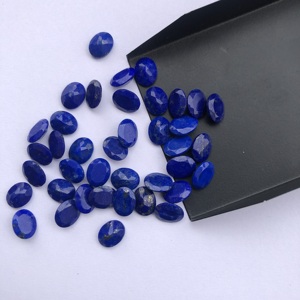 Piedra de lapislázuli Natural de 5mm y 7mm, piedra preciosa suelta de corte ovalado, precio de fábrica al por mayor, Alibaba semipreciosa para la fabricación de joyas ahora - Product Image 2